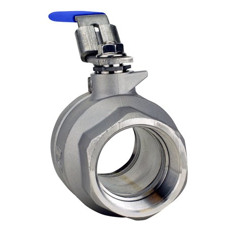 Apollo By Tmg 2 in. Stainless Steel FNPT x FNPT Full-Port Ball Valve with Latch Lock Lever 96F10827